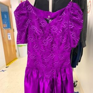 Beautiful 80s purple vintage dress